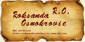Roksanda Osmokrović vizit kartica
